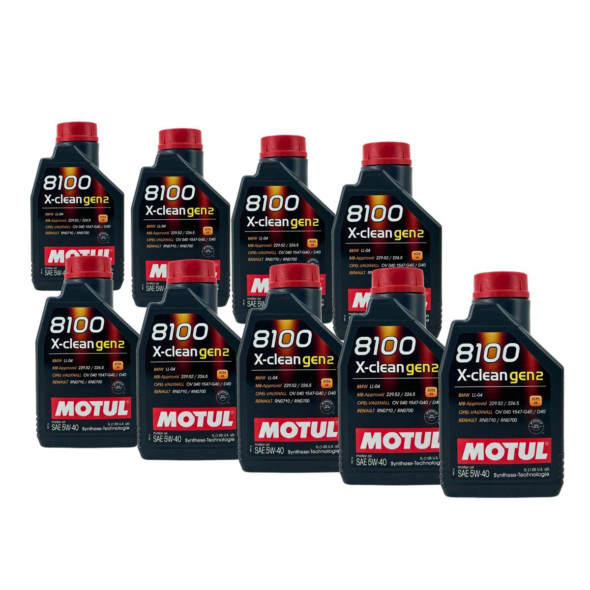 Motul 8100 X-clean GEN2 5W-40 9x1 Liter