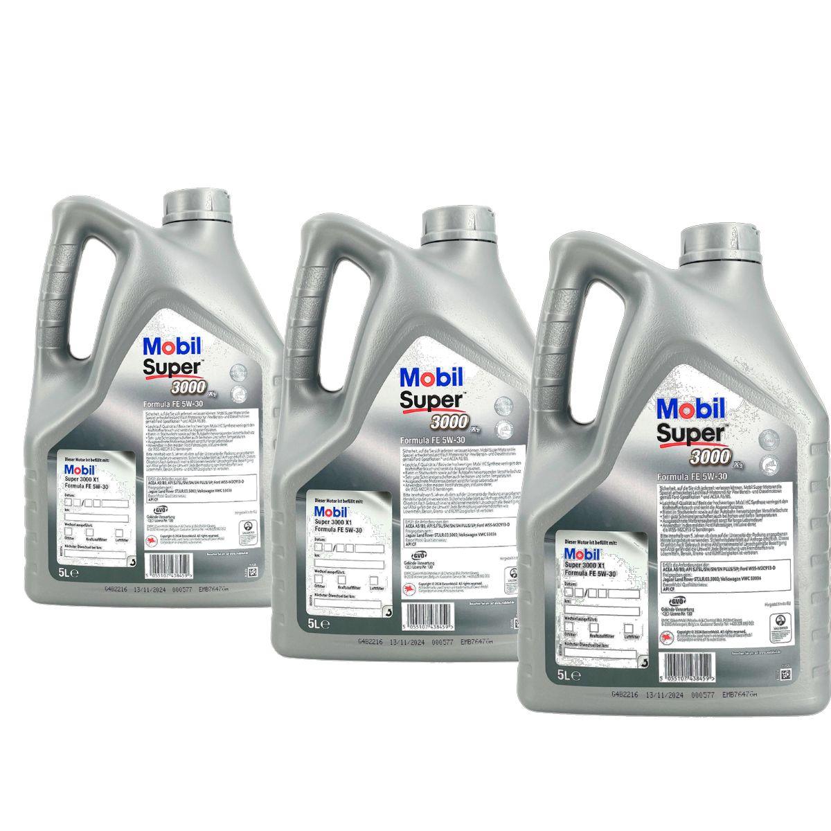 Mobil Super 3000 X1 Formula FE 5W-30 3x5 Liter