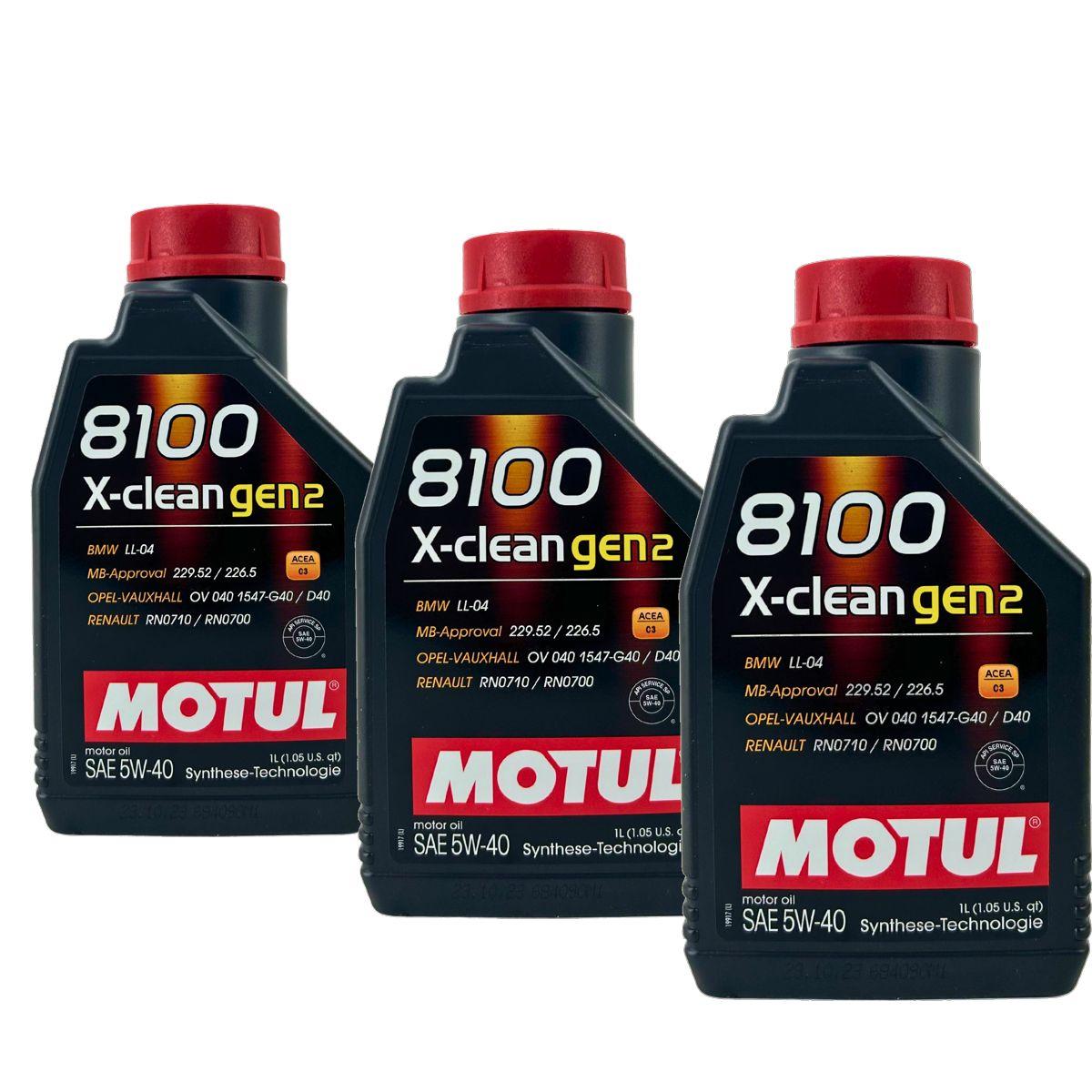 Motul 8100 X-clean GEN2 5W-40 3x1 Liter
