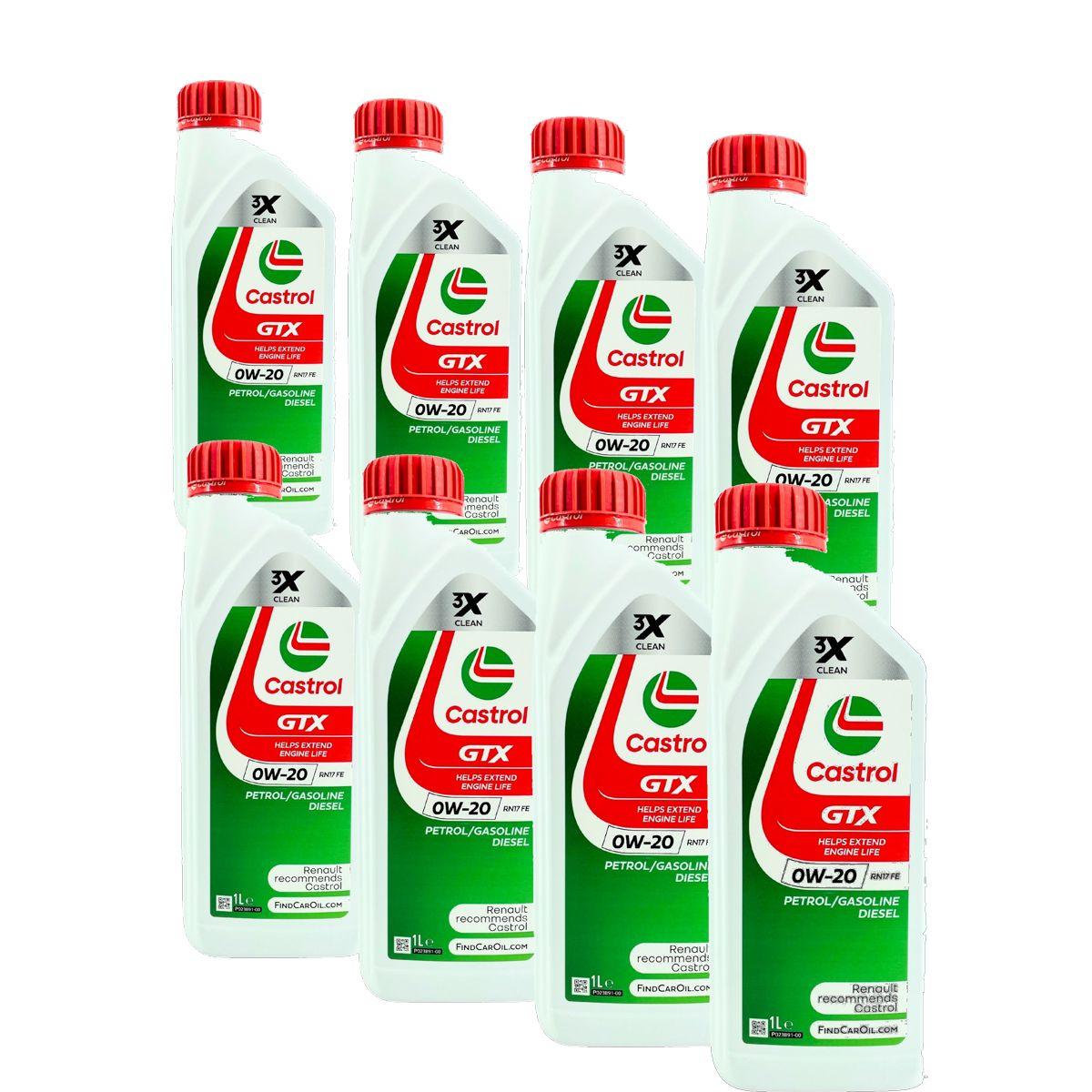 Castrol GTX 0W-20 RN17 FE 8x1 Liter