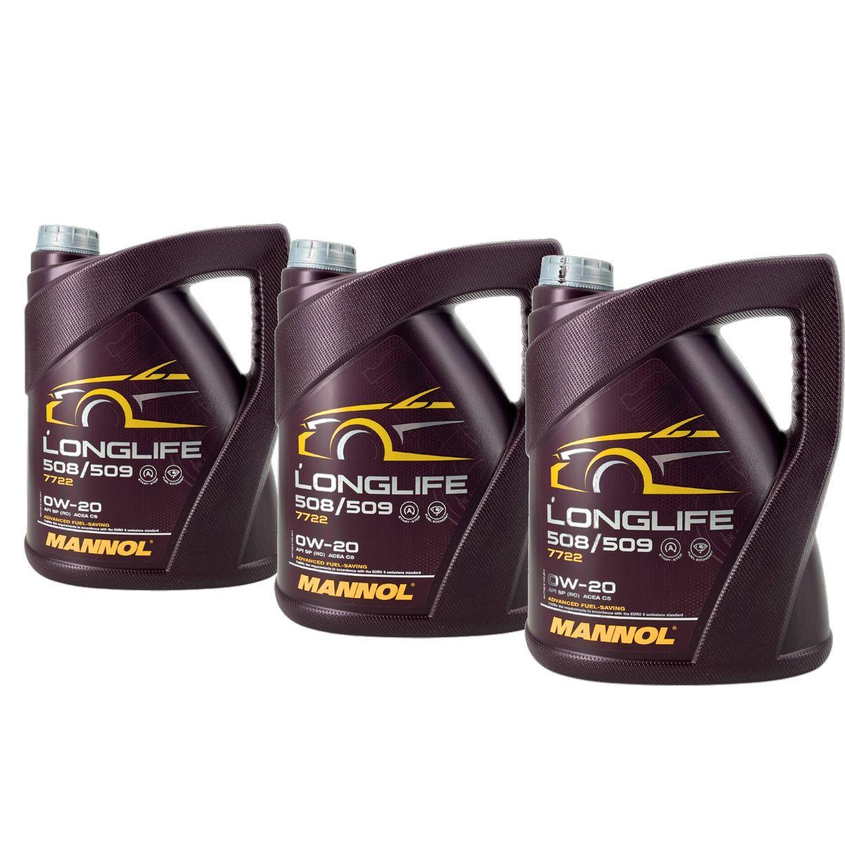 Mannol Longlife 508/509 0W-20 3x5 Liter