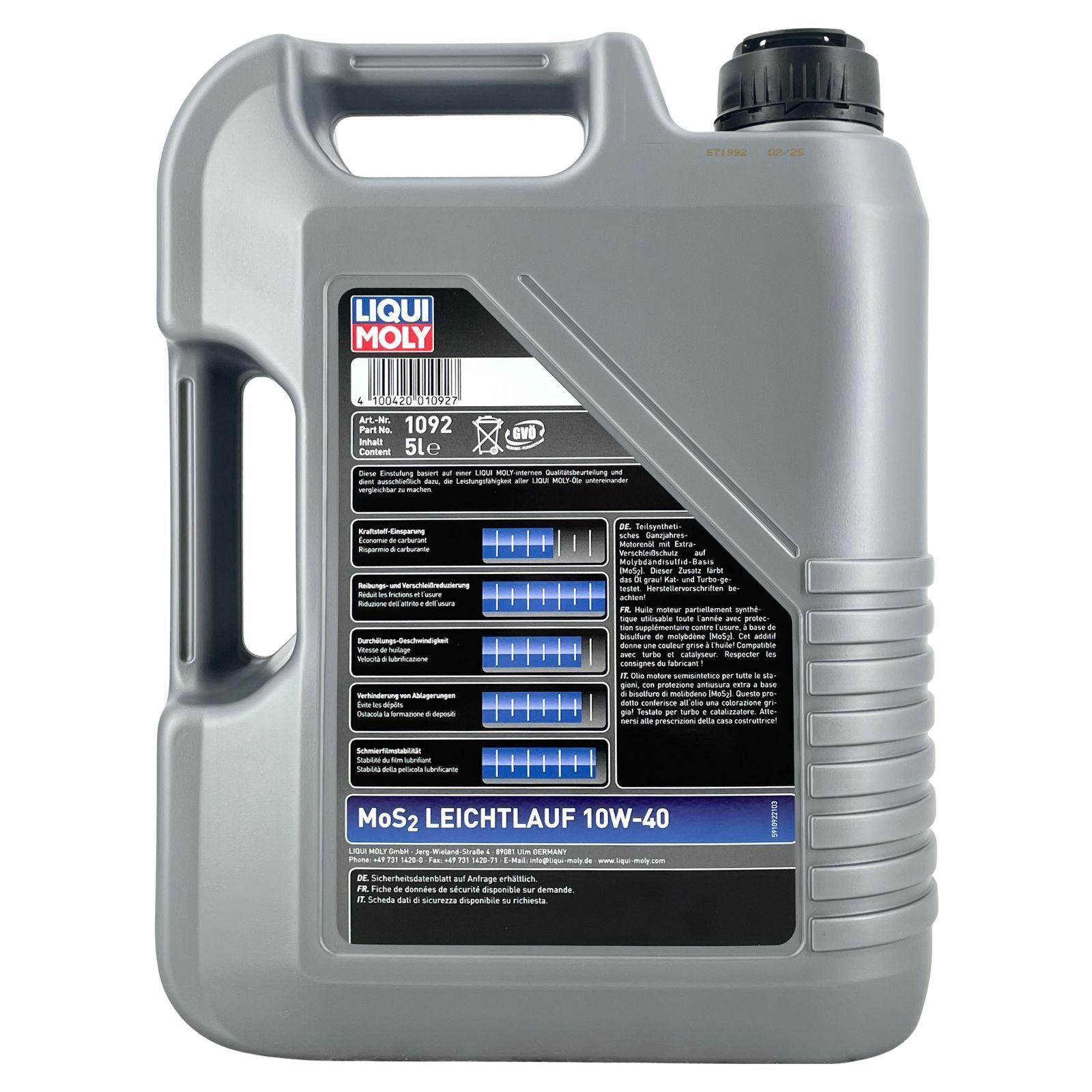 Liqui Moly MoS2 Leichtlauf 10W-40 5 Liter