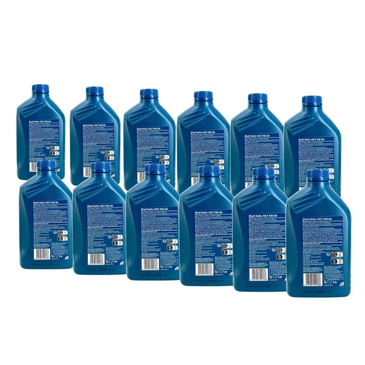 Shell Helix HX7 5W-40 12x1 Liter