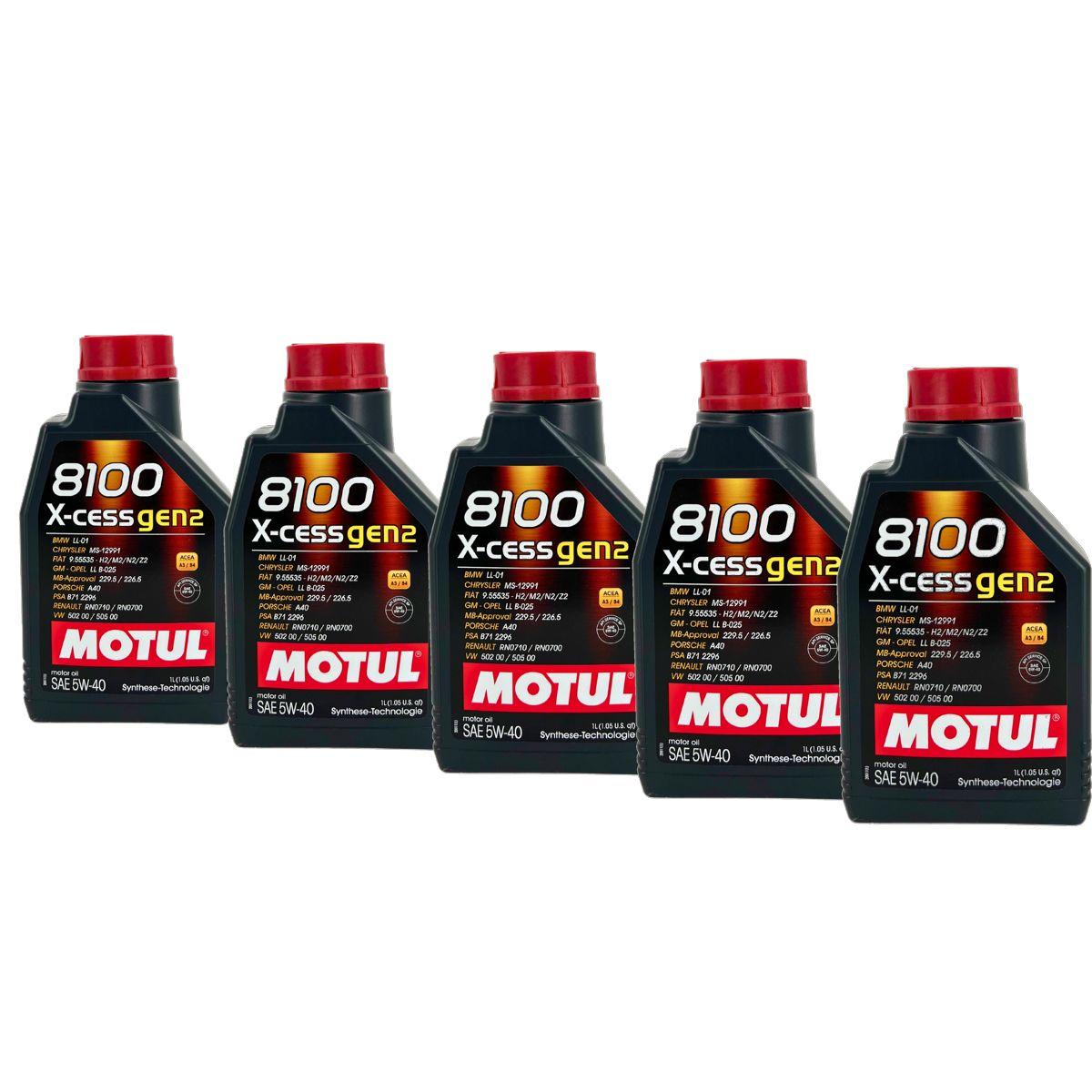 Motul 8100 X-cess GEN2 5W-40 5x1 Liter