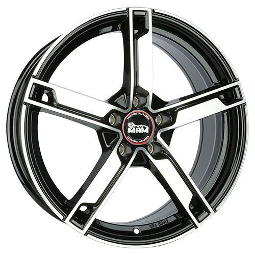 MAM WHEELS MAM W4 black front polished 7.5Jx18 5x100 ET35