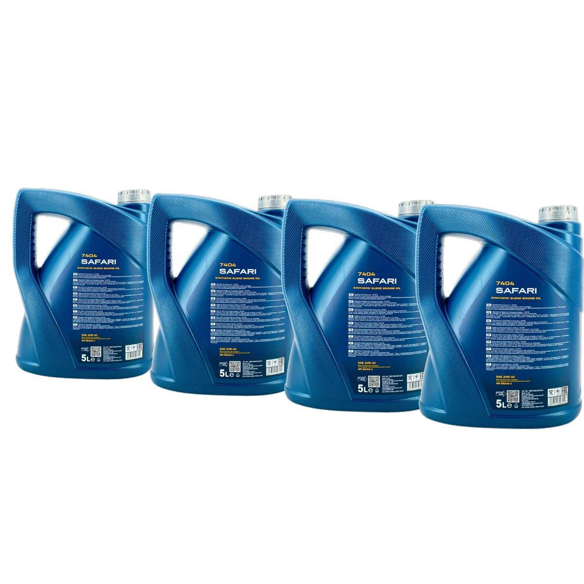 Mannol Safari 20W-50 4x5 Liter