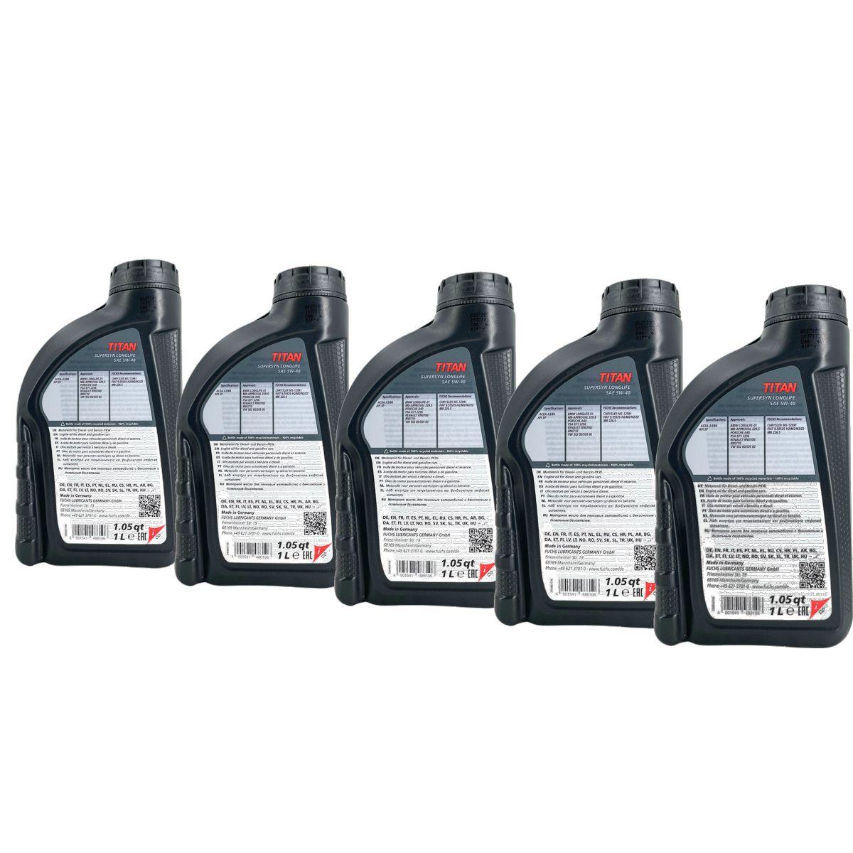 Fuchs Titan Supersyn Longlife 5W-40 5x1 Liter