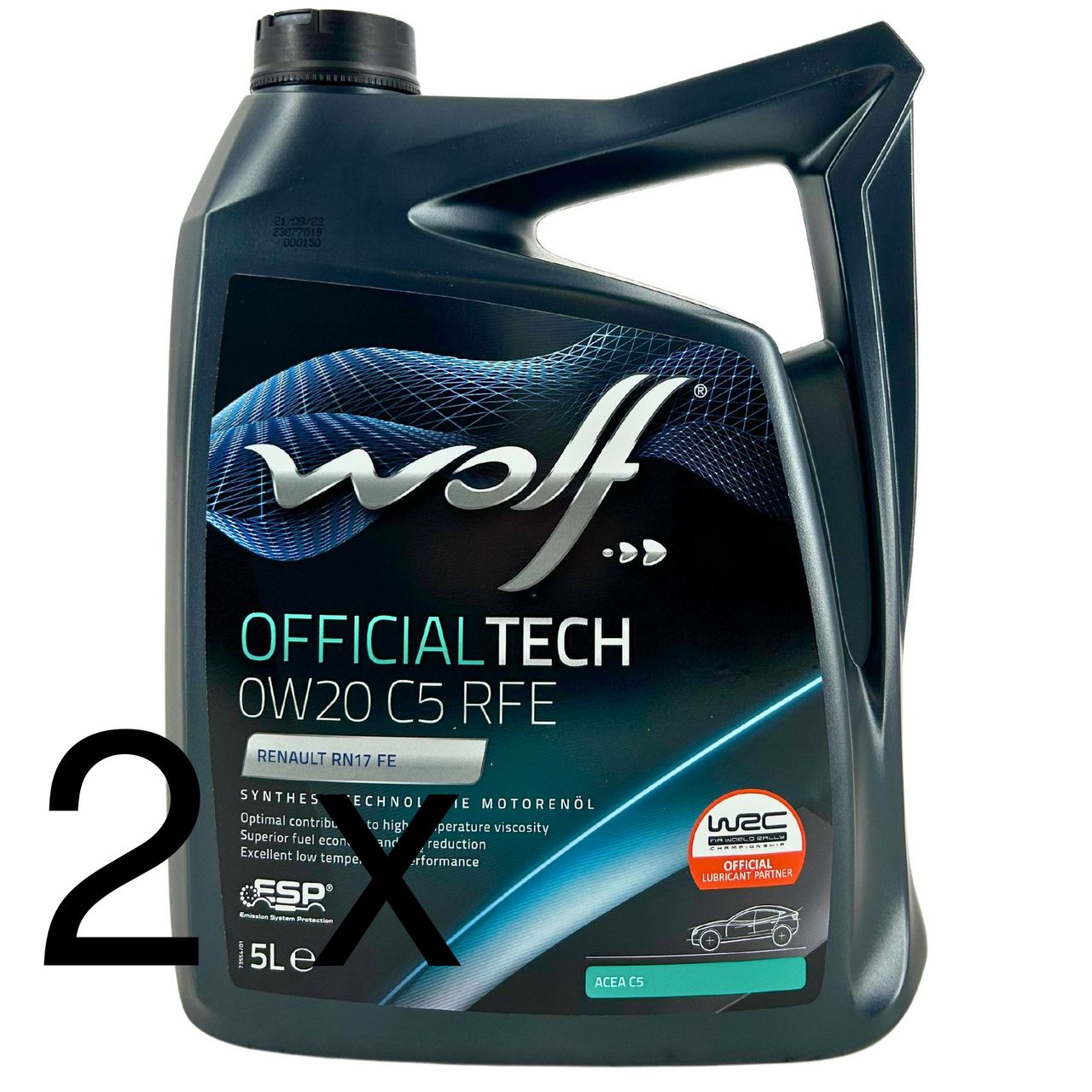 Wolf OfficialTech 0W-20 C5 RFE 2x5 Liter