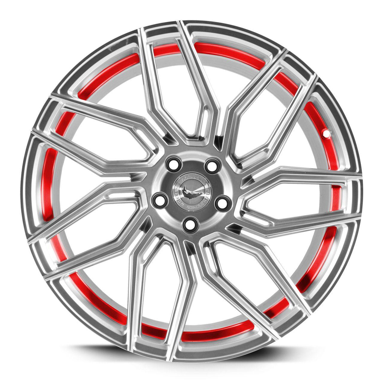 BARRACUDA DRAGOON Silver undercut Trimline red 8.5Jx19 5x108 ET40