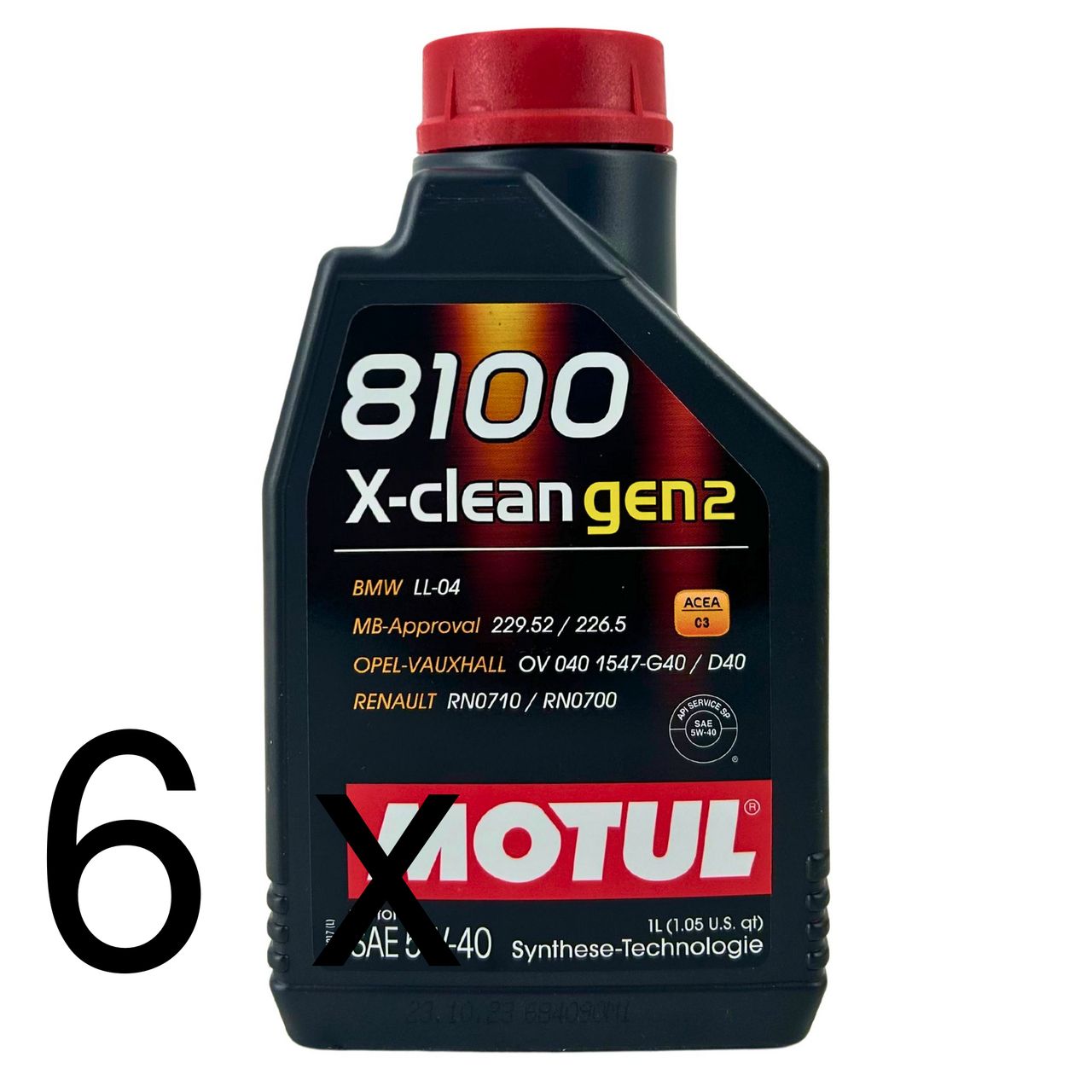 Motul 8100 X-clean GEN2 5W-40 6x1 Liter