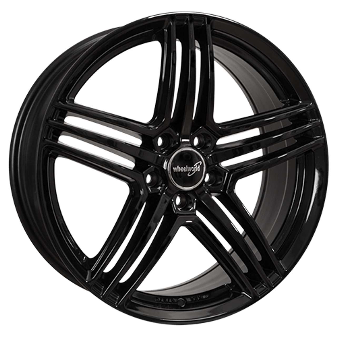 WHEELWORLD-2DRV WH12 black glossy painted 9.0Jx20 5x114.3 ET48
