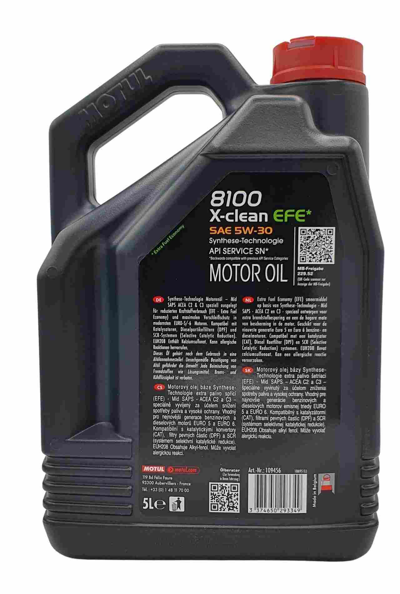 Motul 8100 X-clean EFE 5W-30 5 Liter