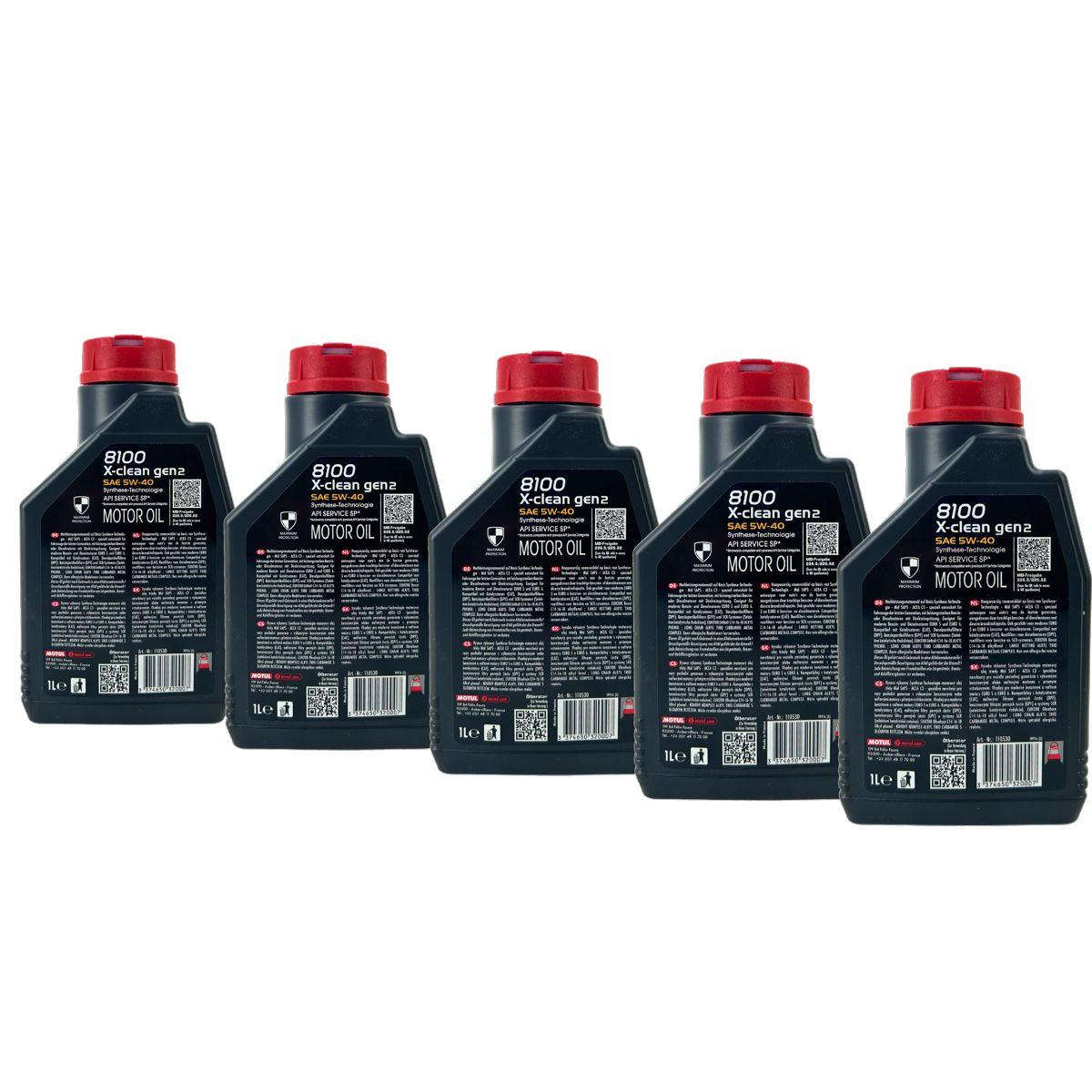 Motul 8100 X-clean GEN2 5W-40 5x1 Liter