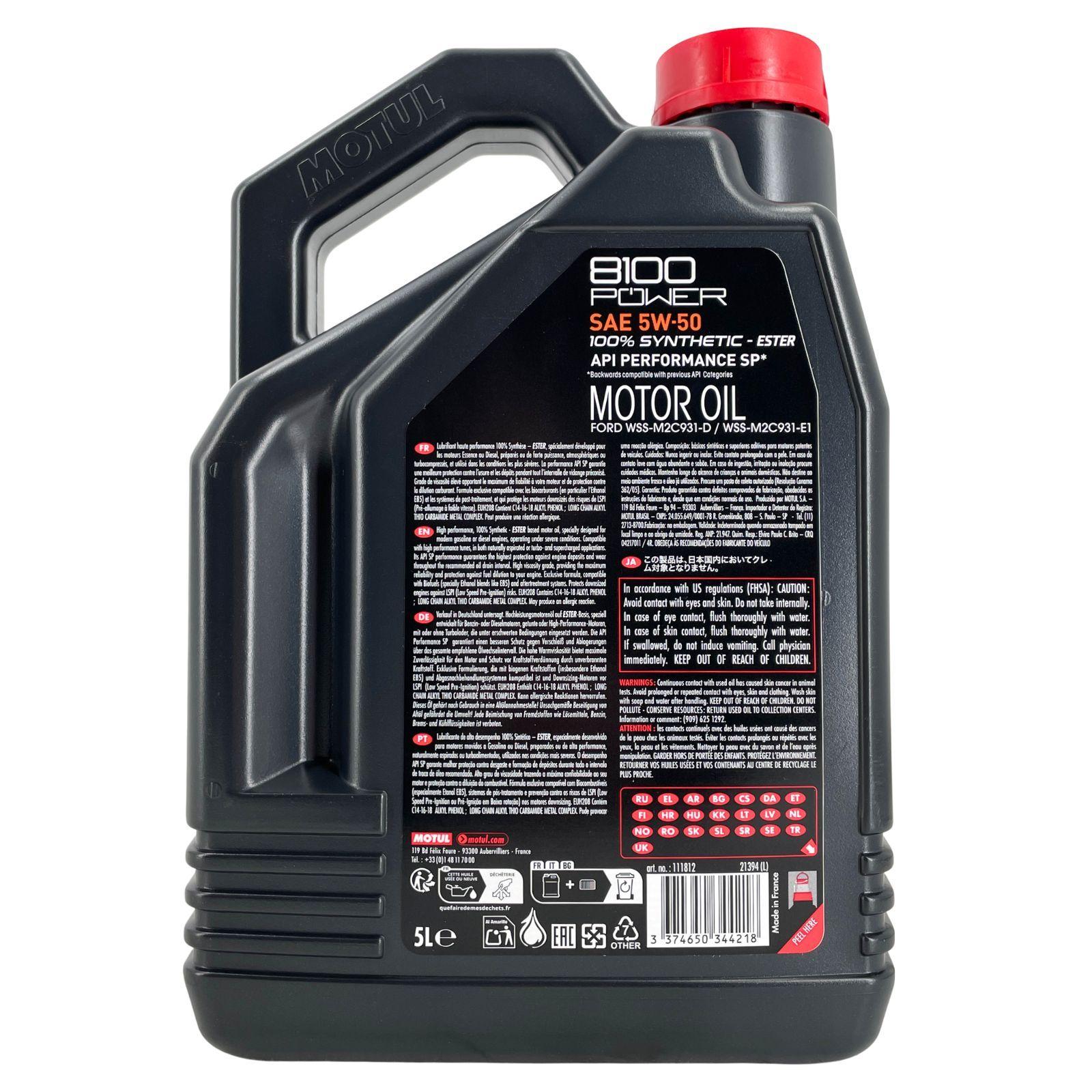 Motul 8100 Power 5W-50 5 Liter