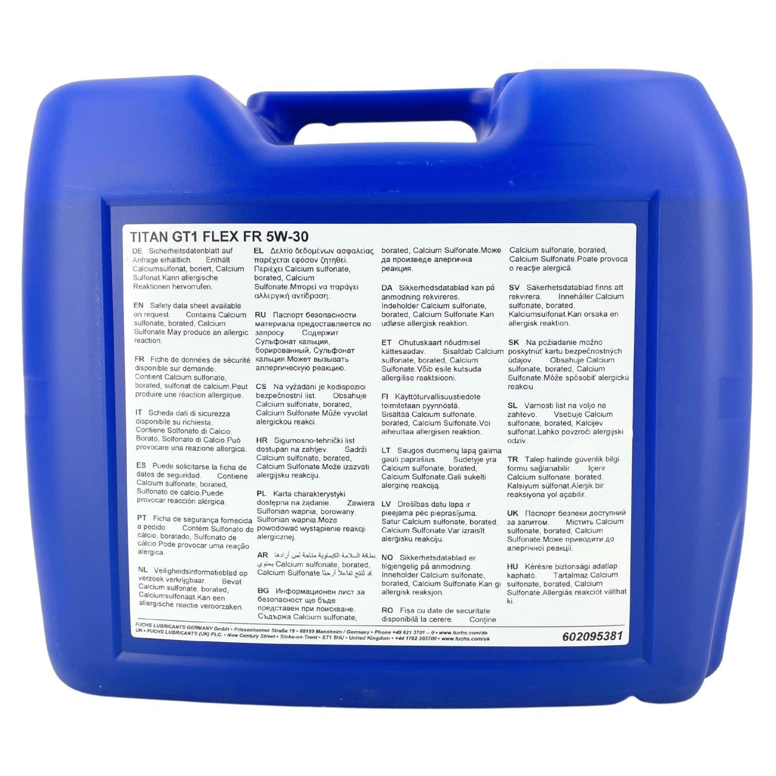 Fuchs Titan GT1 Flex FR 5W-30 20 Liter