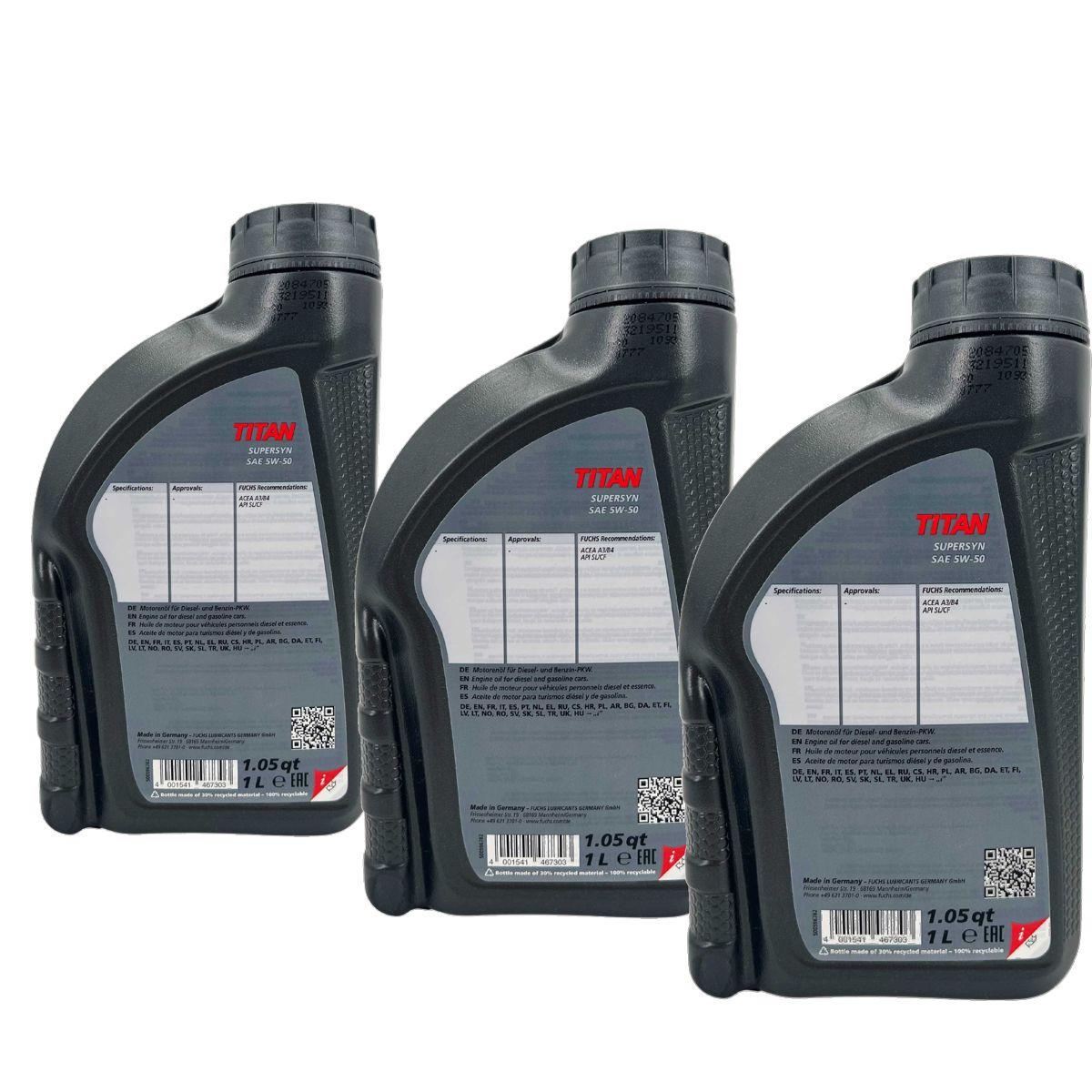 Fuchs Titan Supersyn 5W-50 3x1 Liter