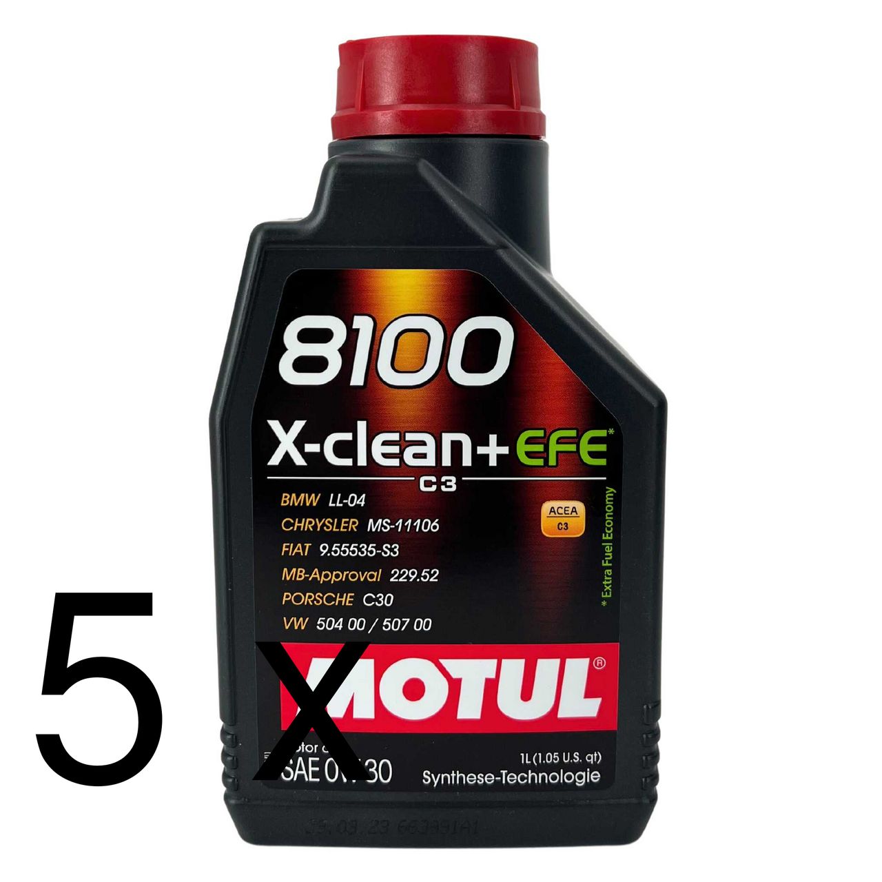 Motul 8100 X-Clean + EFE 0W-30 5x1 Liter