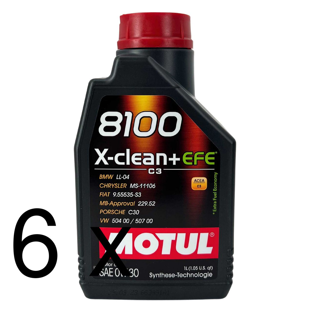 Motul 8100 X-Clean + EFE 0W-30 6x1 Liter
