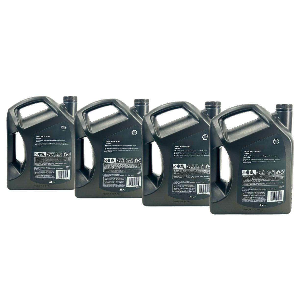 Shell Helix Ultra 5W-40 4x5 Liter