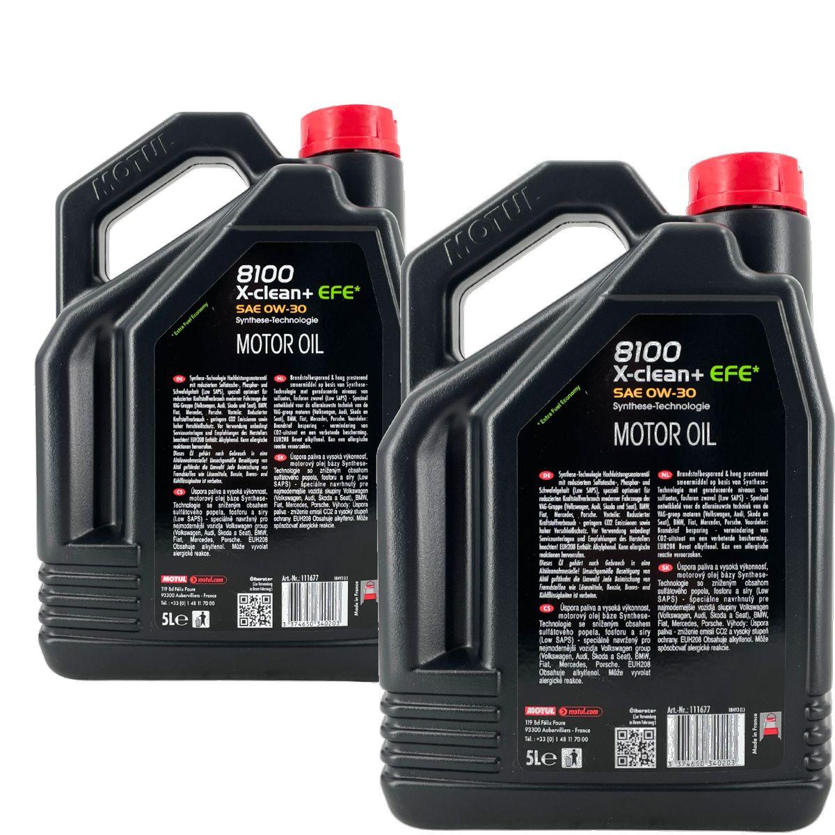 Motul 8100 X-Clean + EFE 0W-30 2x5 Liter