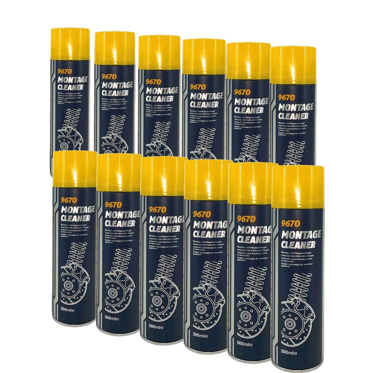Mannol Montage Cleaner / Bremsenreiniger / Universalreiniger 12x500 ML