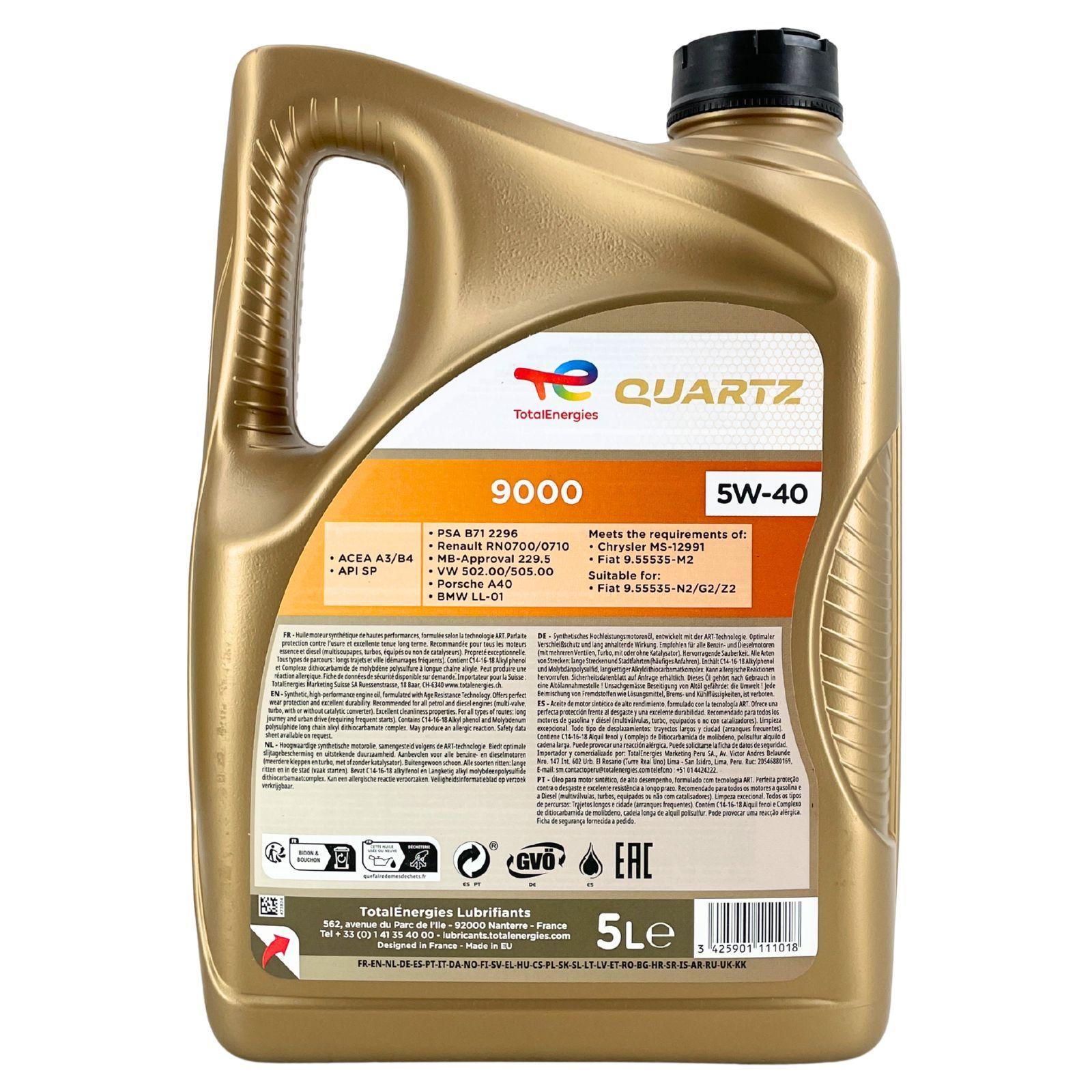 Total Quartz 9000 5W-40 5 Liter