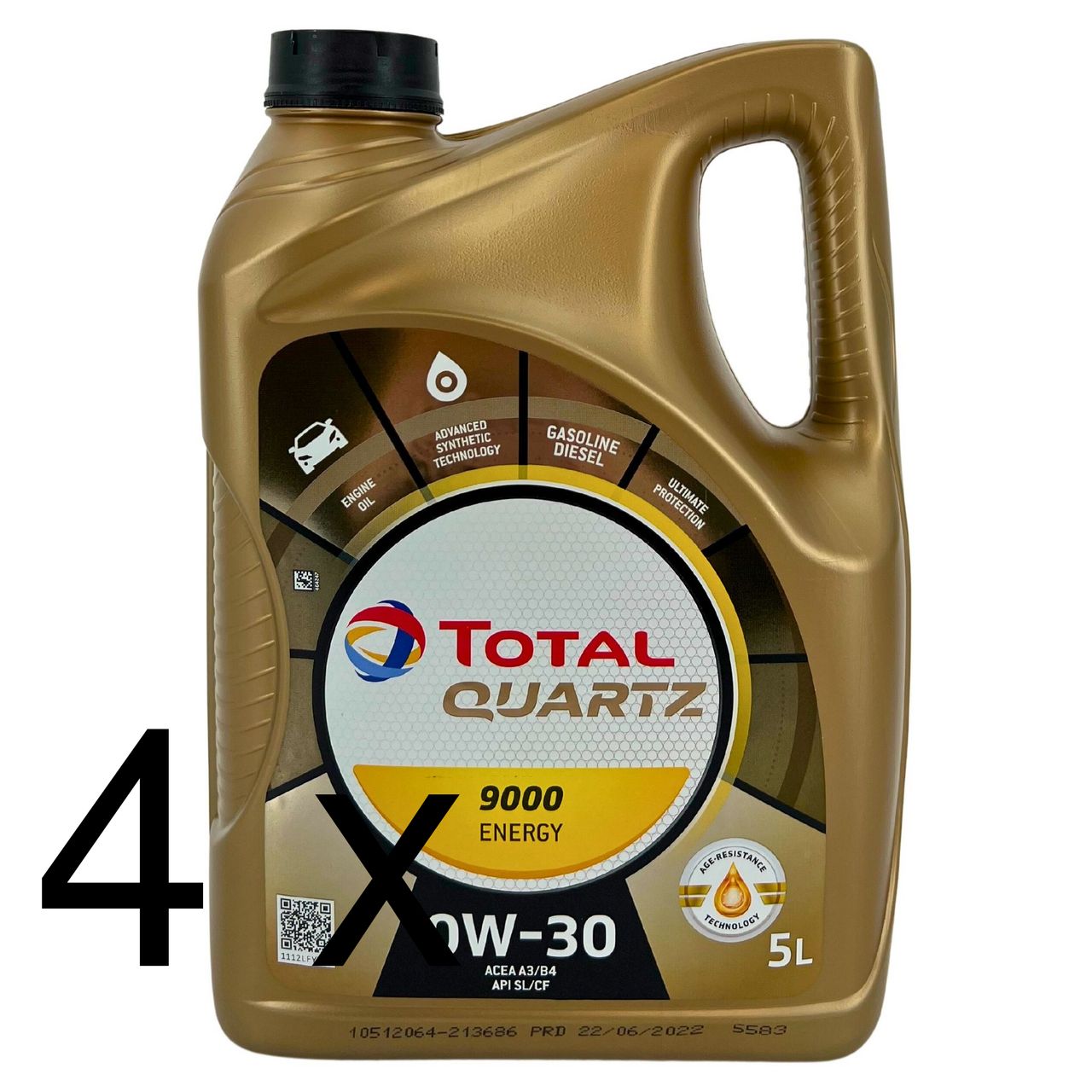 Total Quartz 9000 Energy 0W-30 4x5 Liter