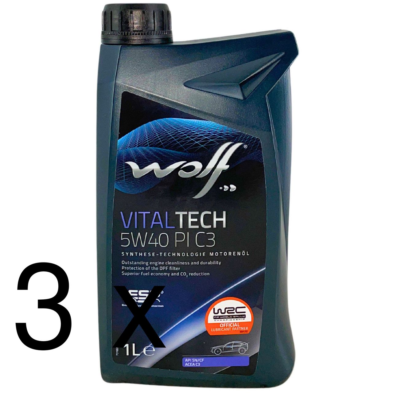 Wolf VitalTech 5W-40 PI C3 3x1 Liter