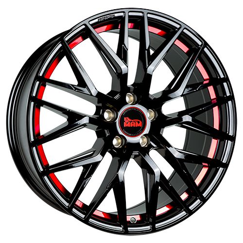 MAM WHEELS MAM RS4 black painted red inside 8.5Jx20 5x112 ET45