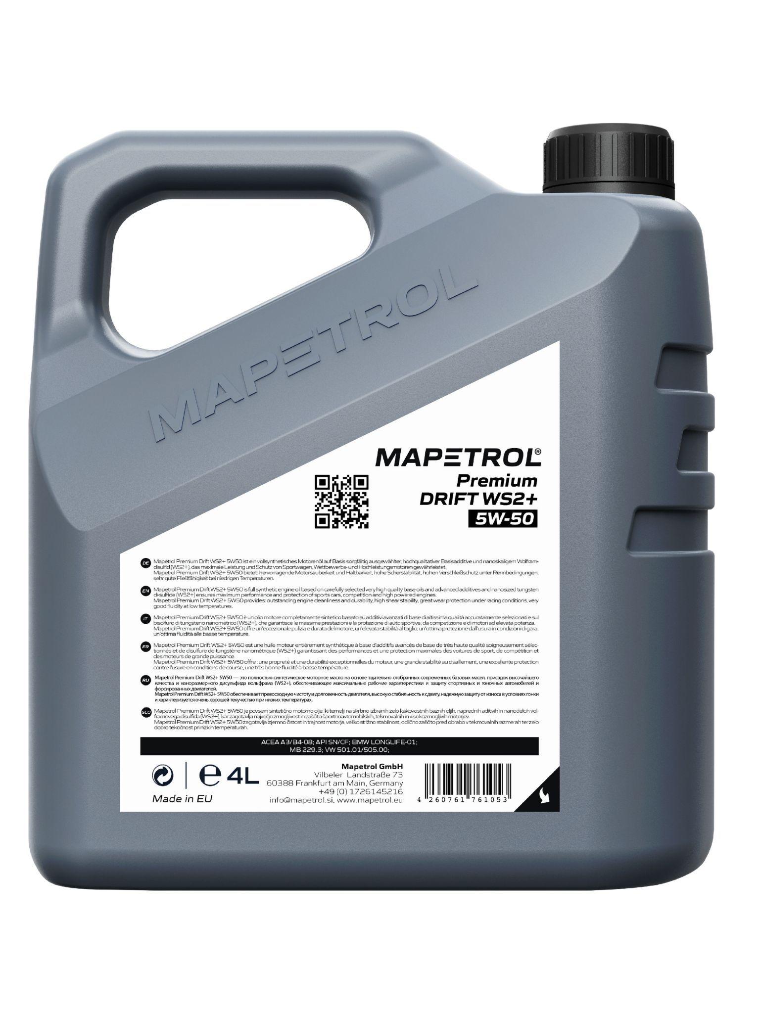 Mapetrol Premium Drift WS2+ 5W-50 4 Liter