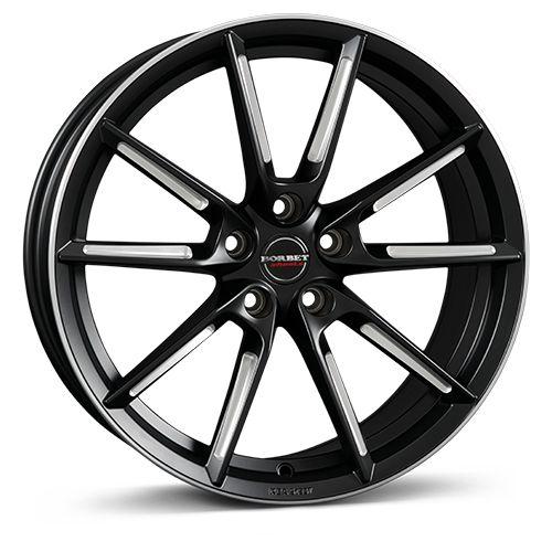 BORBET DESIGN LX black matt spoke rim polished 8.5Jx19 5x112 ET40