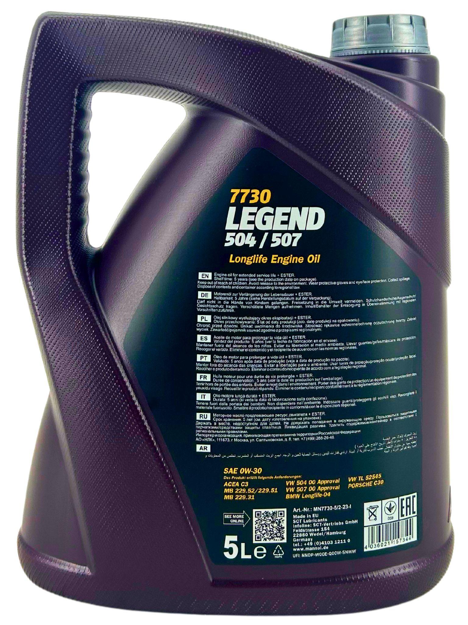 Mannol Legend 504/507 0W-30 5 Liter