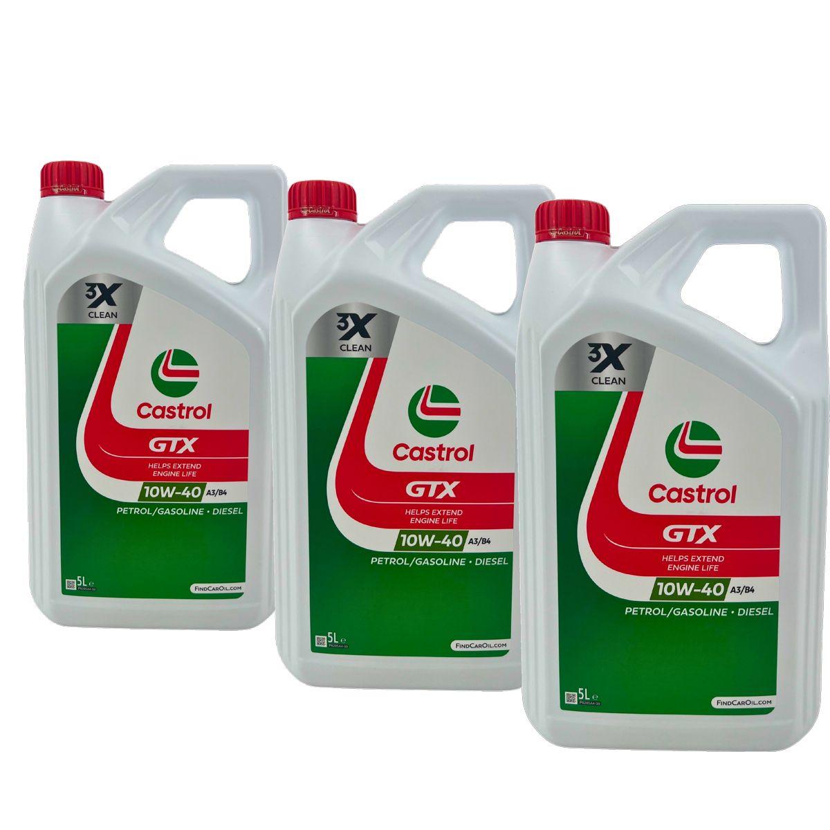 Castrol GTX 10W-40 A3/B4 3x5 Liter