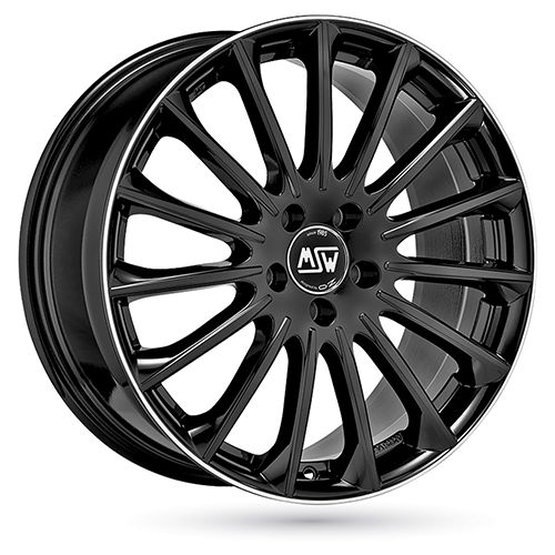 MSW (OZ) MSW 30 gloss black polished lip 8.5Jx20 5x112 ET40