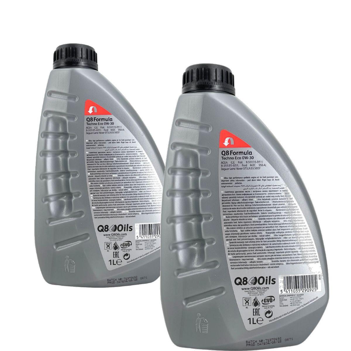 Q8 Formula Techno Eco 0W-30 2x1 Liter