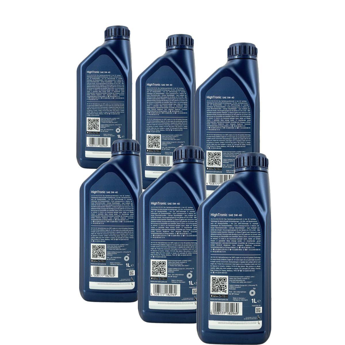 Aral HighTronic 5W-40 6x1 Liter