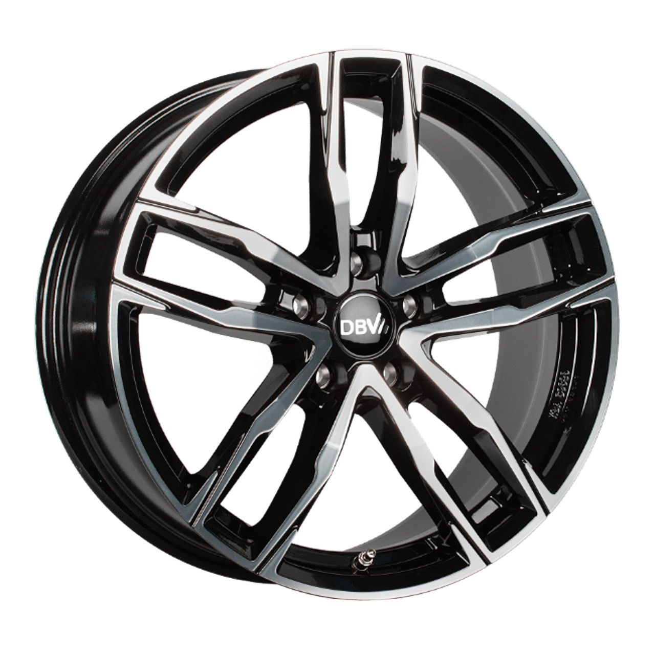 DBV VIENNA II schwarz glänzend frontpoliert 8.0Jx18 5x114.3 ET45
