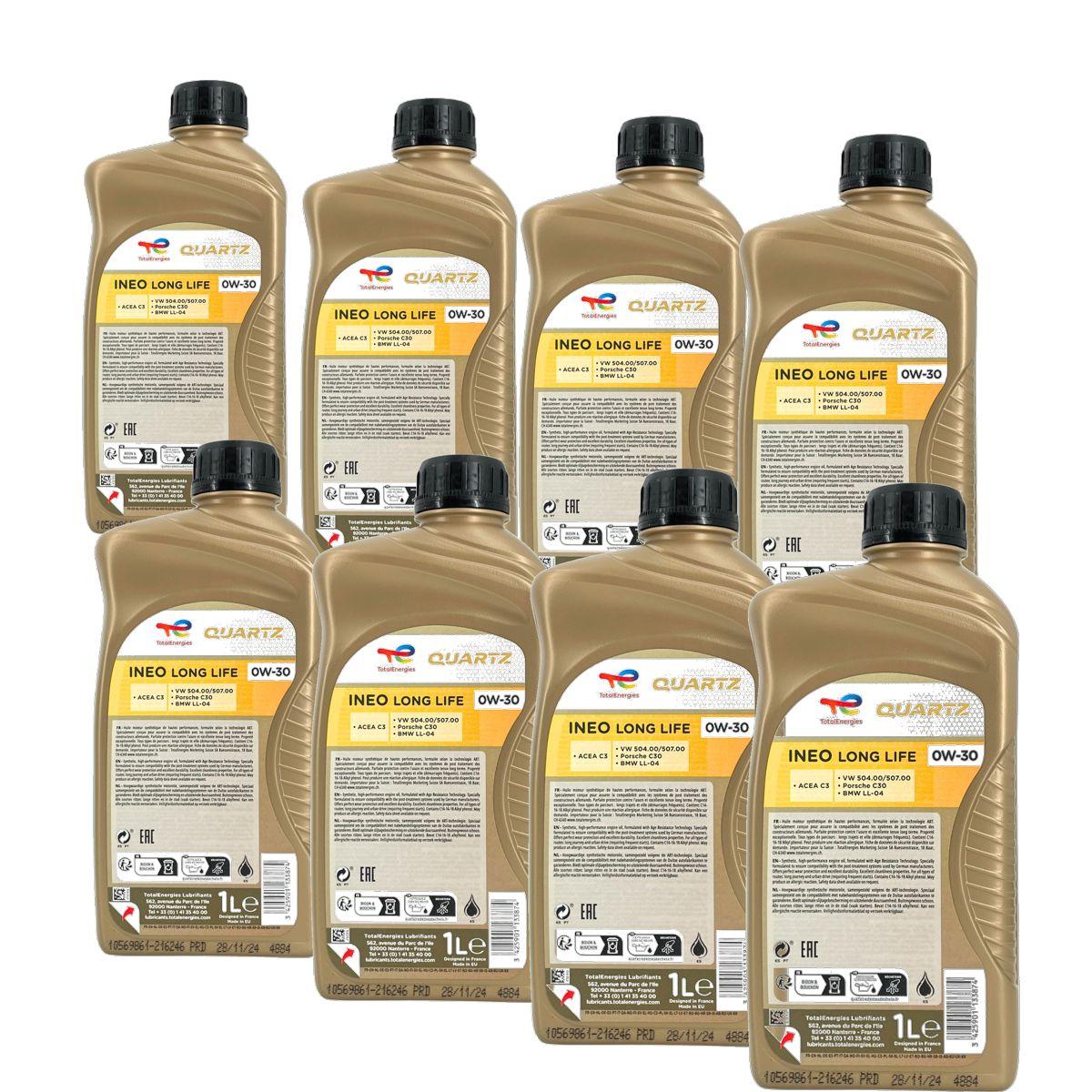 Total Quartz Ineo Long Life 0W-30 8x1 Liter