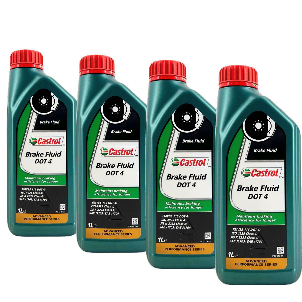Castrol Brake Fluid DOT 4 Bremsflüssigkeit 4x1 Liter