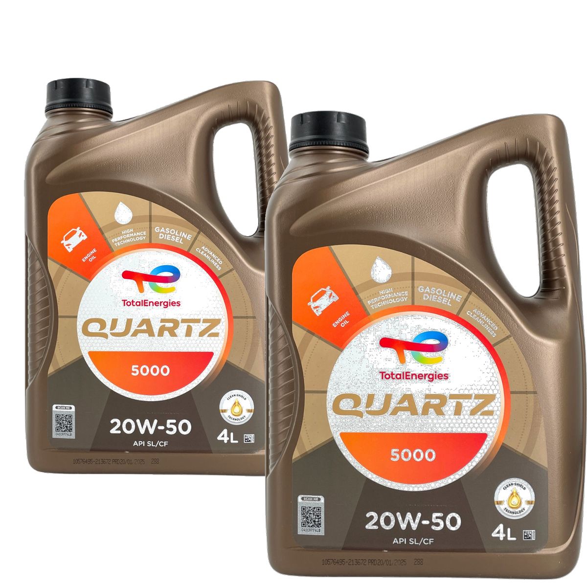 Total Quartz 5000 20W-50 2x4 Liter