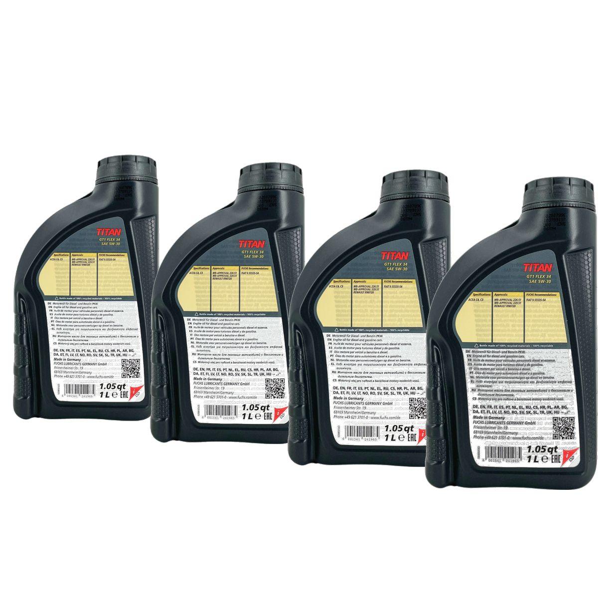 Fuchs Titan GT1 Flex 34 5W-30 4x1 Liter