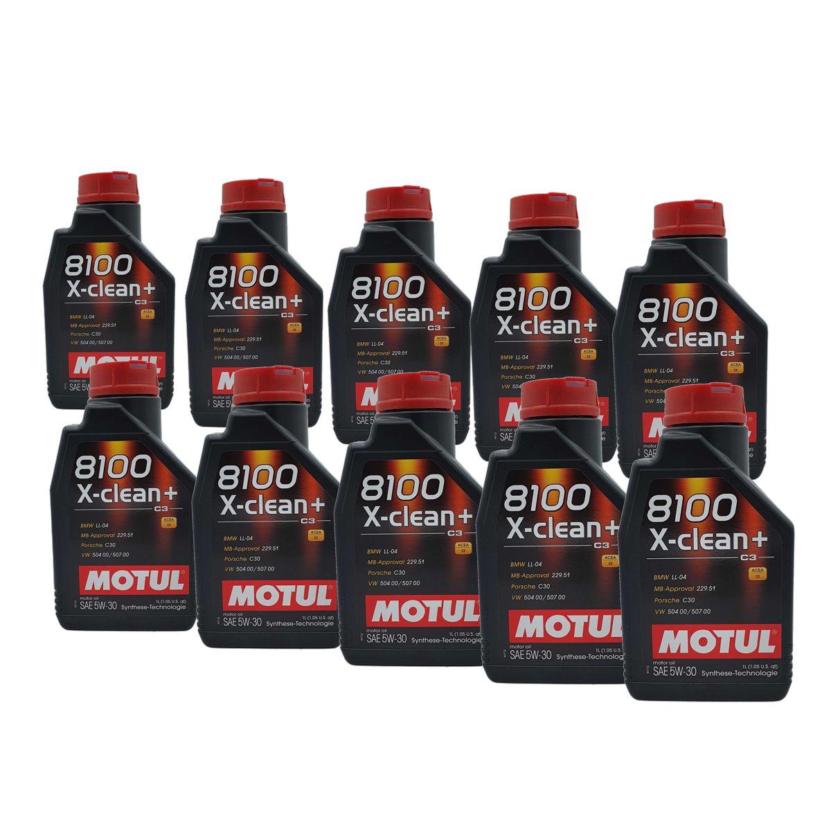 Motul 8100 X-clean+ 5W-30 10x1 Liter