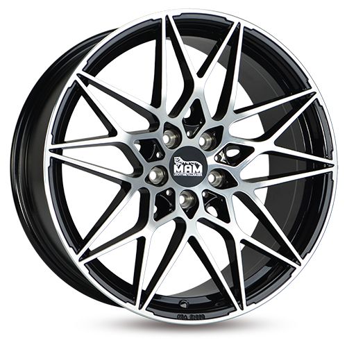 MAM MAM B2 black front polished 8.5Jx19 5x112 ET30