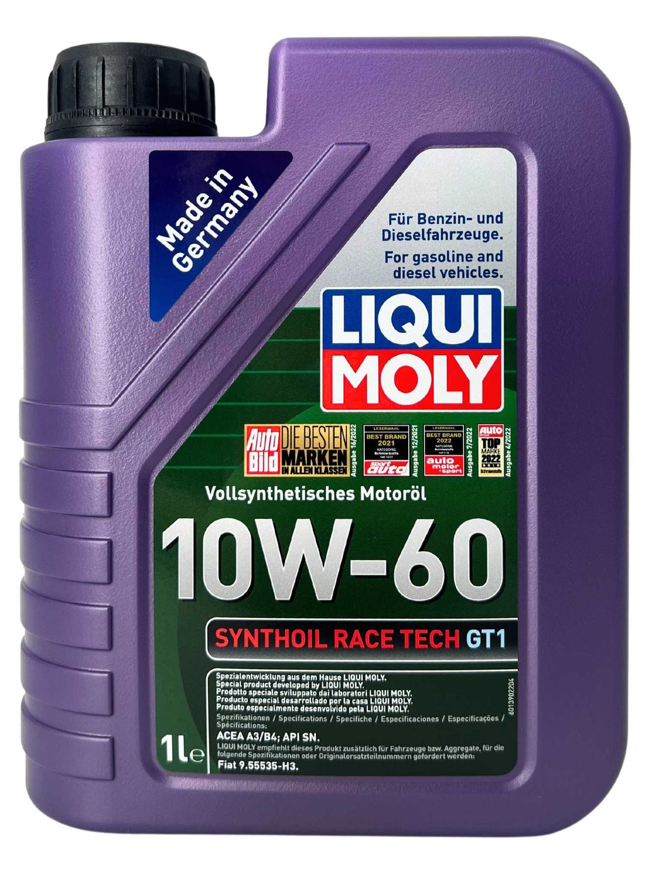 Liqui Moly Synthoil Race Tech GT1 10W-60 1 Liter Liqui Moly Synthoil Race Tech GT1 10W-60 1 Liter