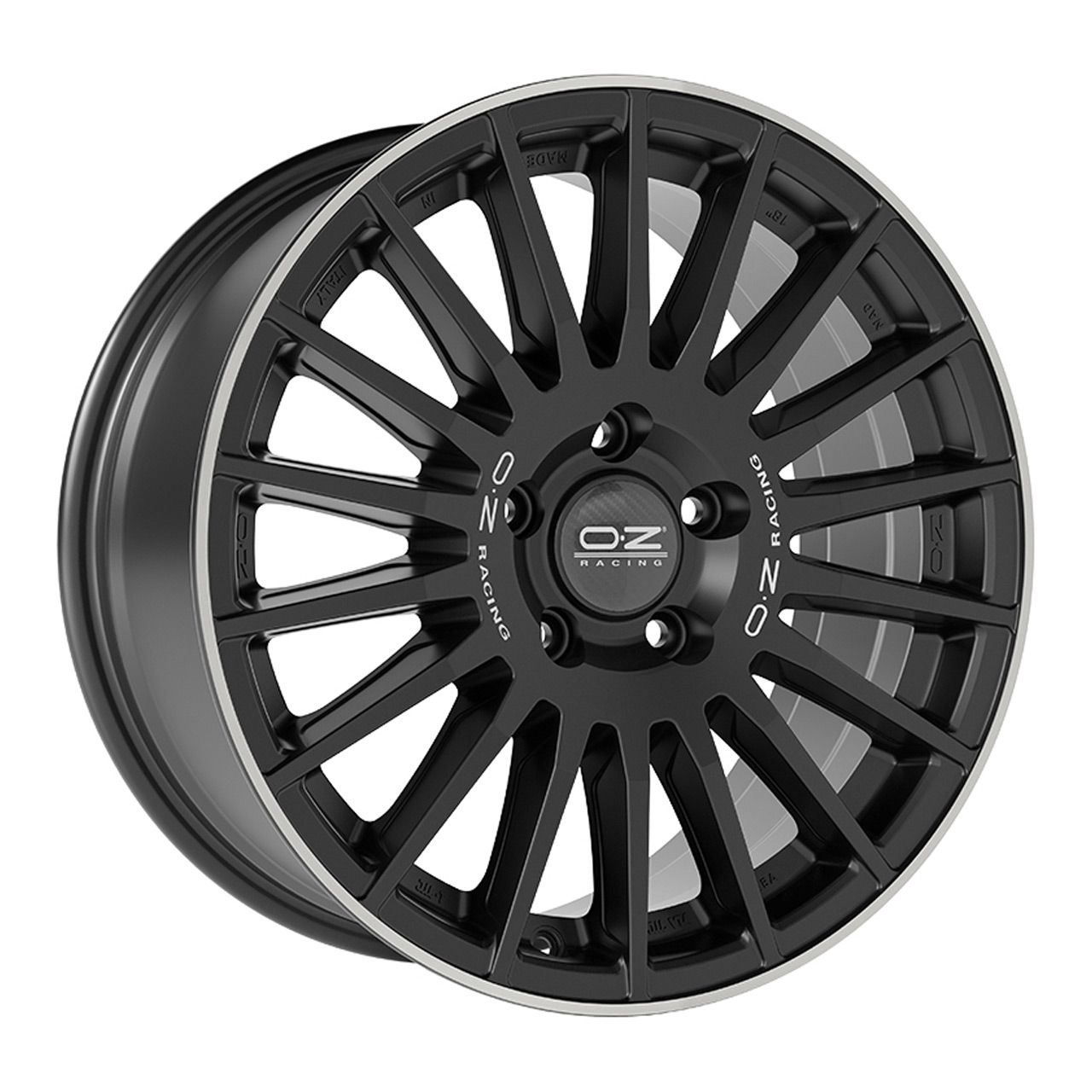 OZ RALLY DESERT matt black + diamond lip 8.0Jx18 6x139 ET48