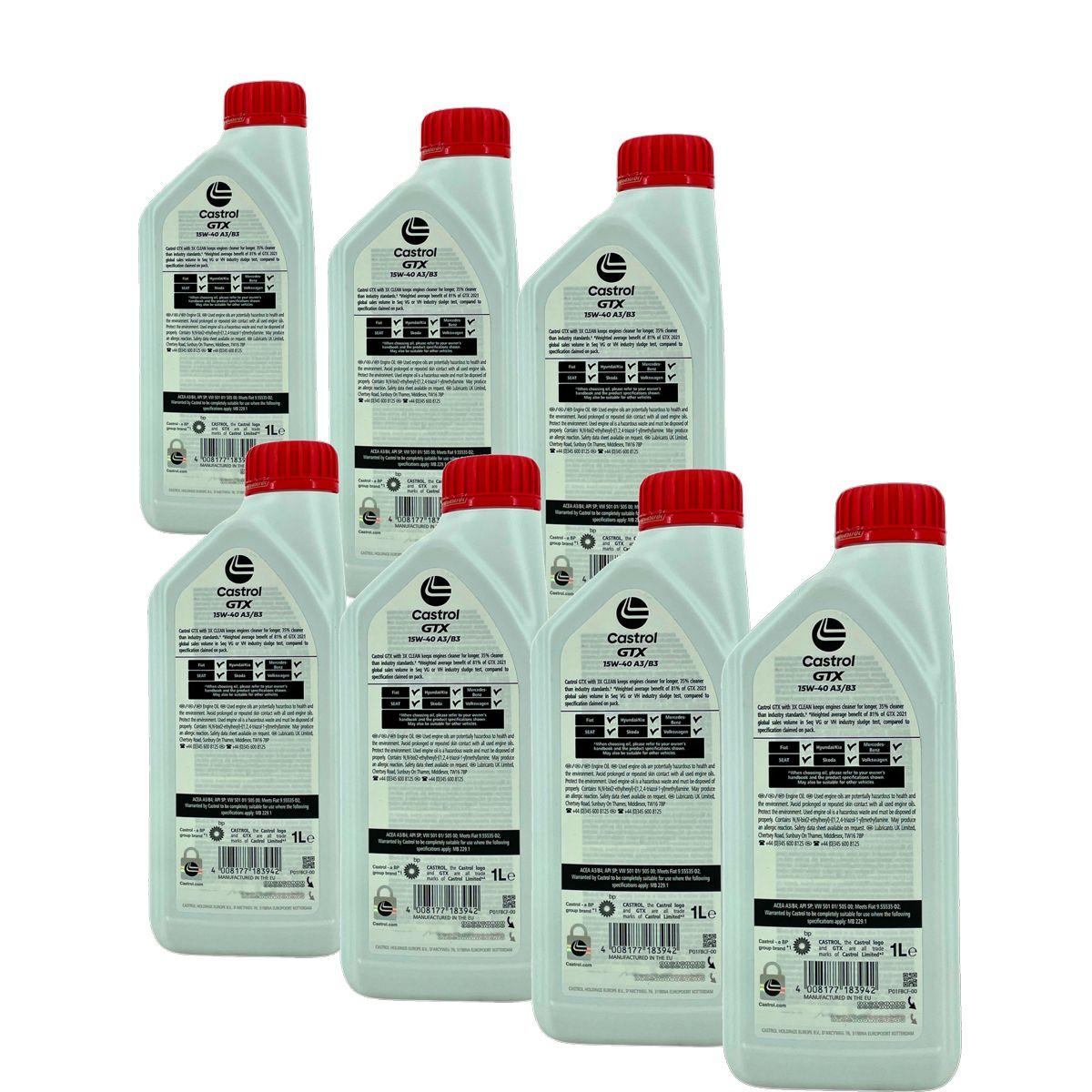 Castrol GTX 15W-40 A3/B3 7x1 Liter
