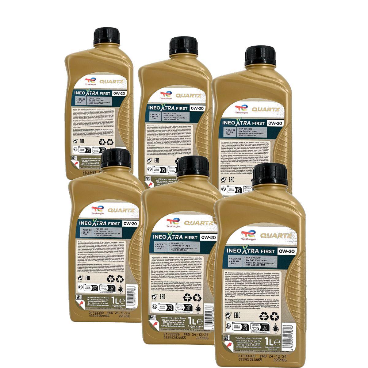 Total Quartz Ineo Xtra First 0W-20 6x1 Liter
