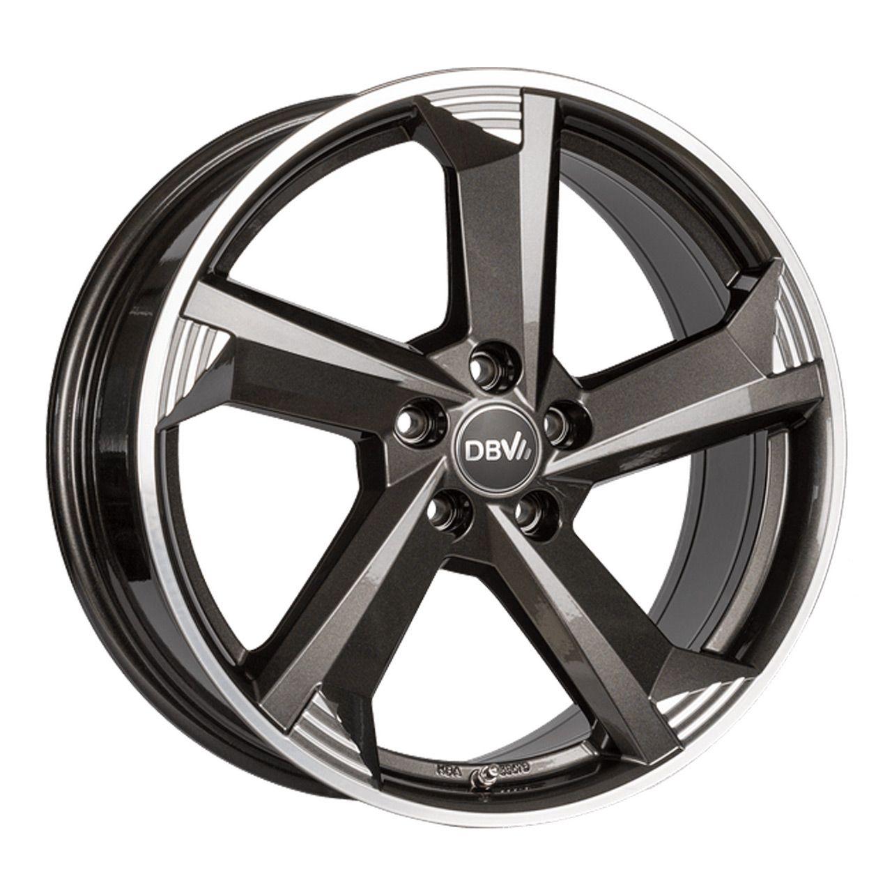 DBV TORINO III anthrazit glänzend front poliert 8.5Jx20 5x108 ET40