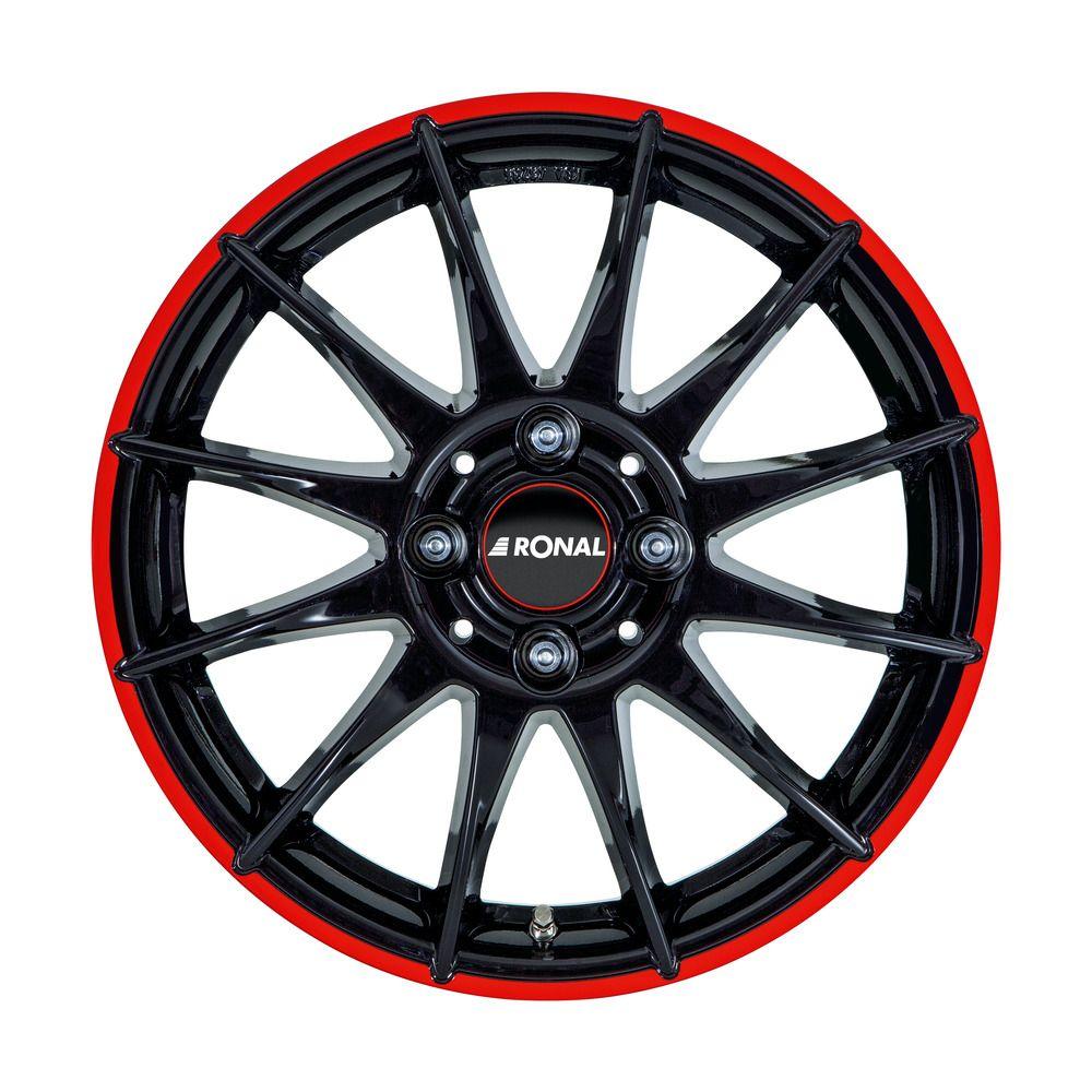 RONAL RONAL R54 MCR jetblack-red rim 7.0Jx16 4x108 ET25
