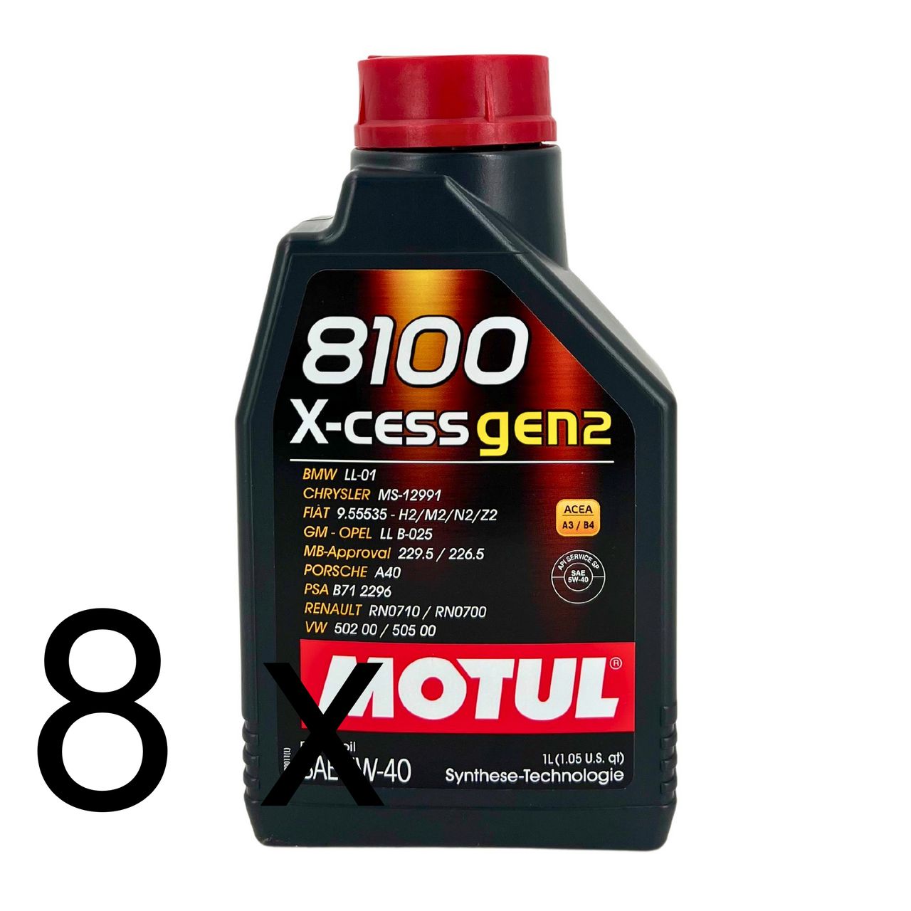 Motul 8100 X-cess GEN2 5W-40 8x1 Liter